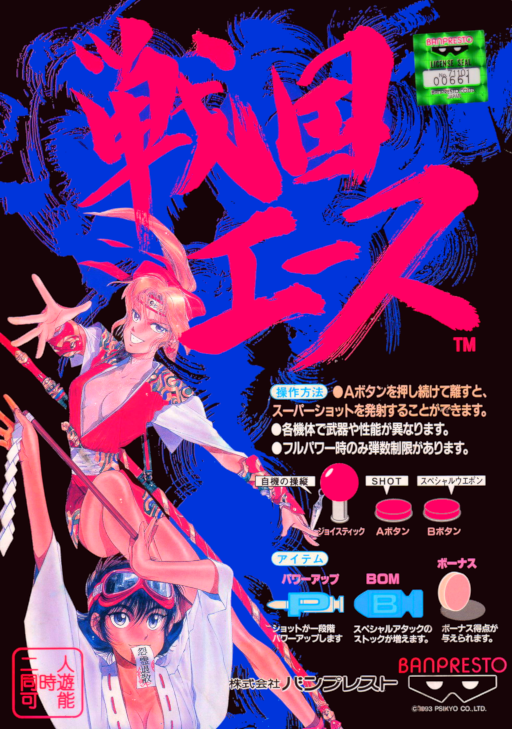 Sengoku Ace (Japan, set 1) Arcade Game Cover